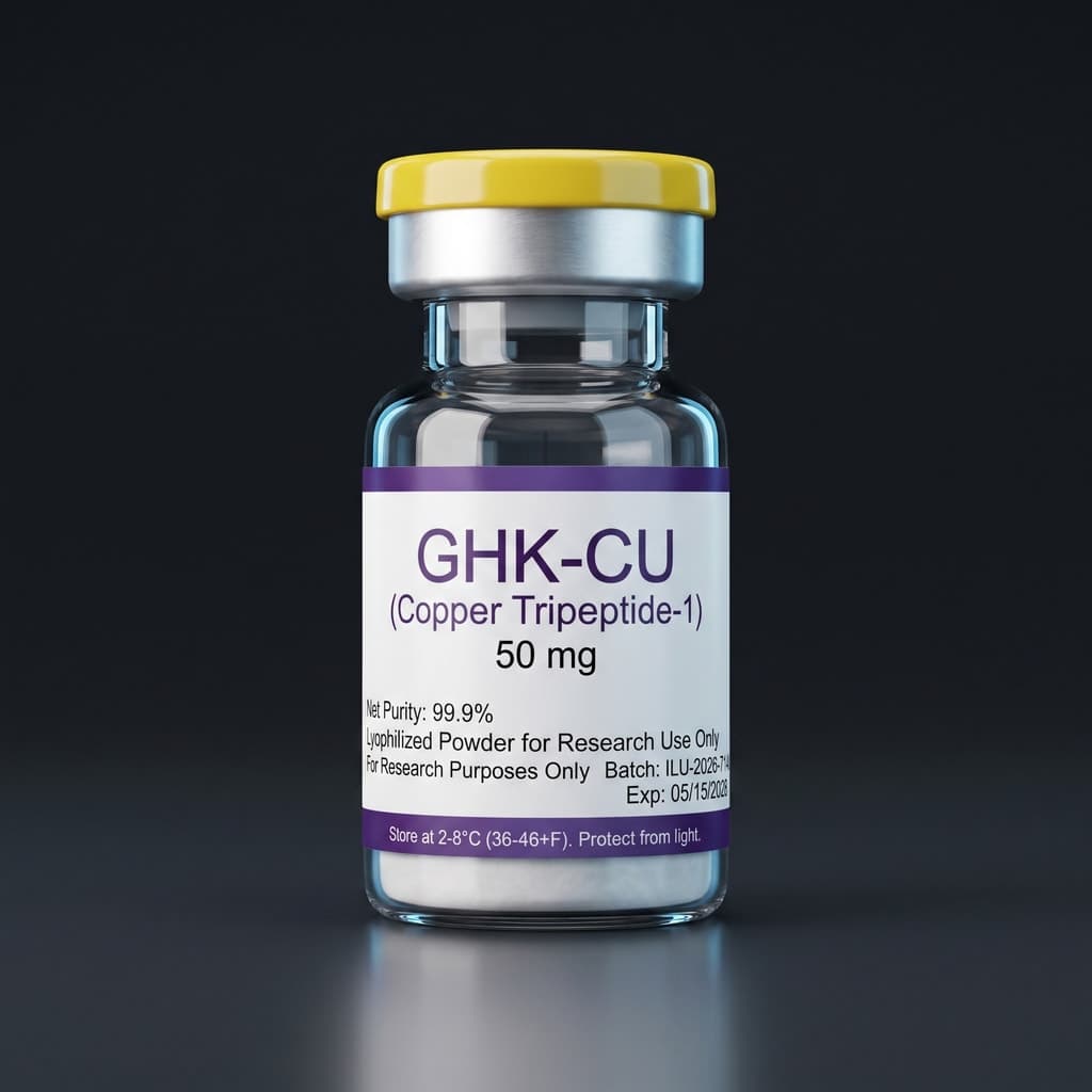 GHK-Cu research peptide vial