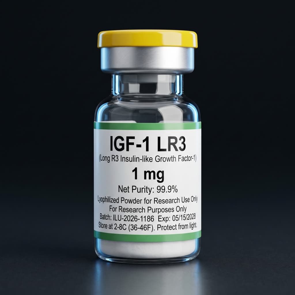 IGF-1 LR3 research peptide vial