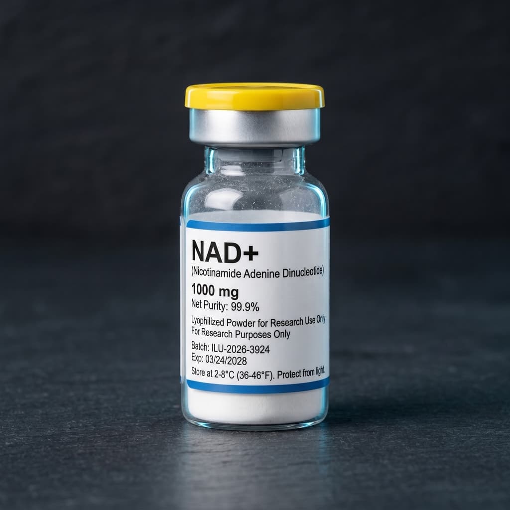 NAD+ research peptide vial
