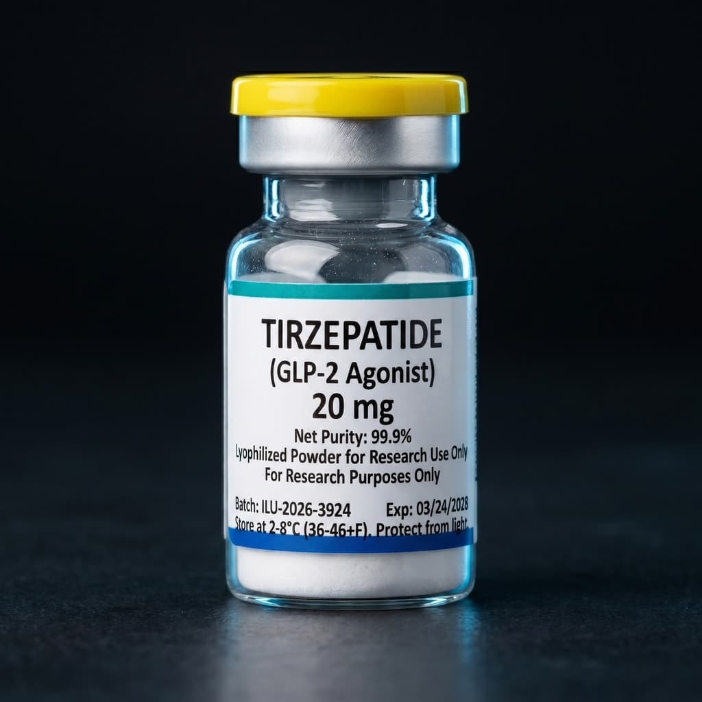 Tirzepatide research peptide vial